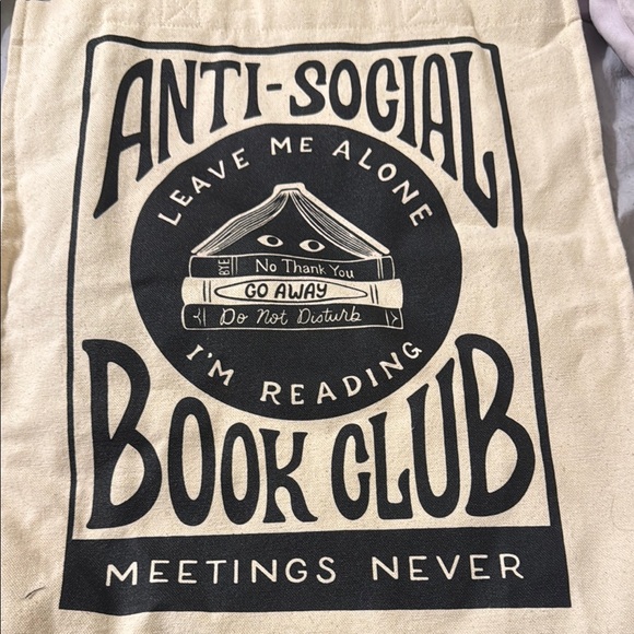 Anti-Social Book Club Tote Bag - Picture 1 of 1